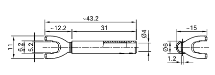 Kabelschuh-Adapter B4-I/KA, blau