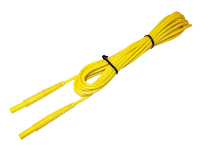 Messleitung gelb, 10m mit Ø4mm-Sicherheitsstecker