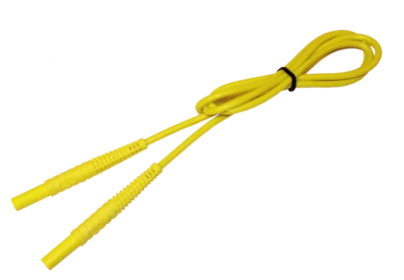 Messleitung gelb, 1,2m mit Ø4mm-Sicherheitsstecker